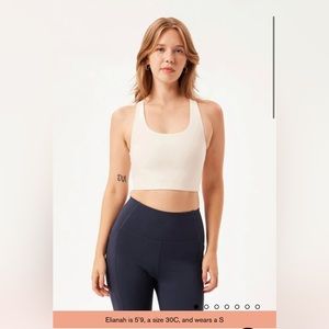 Girlfriend Collective Paloma Racerback Bra in Ivory